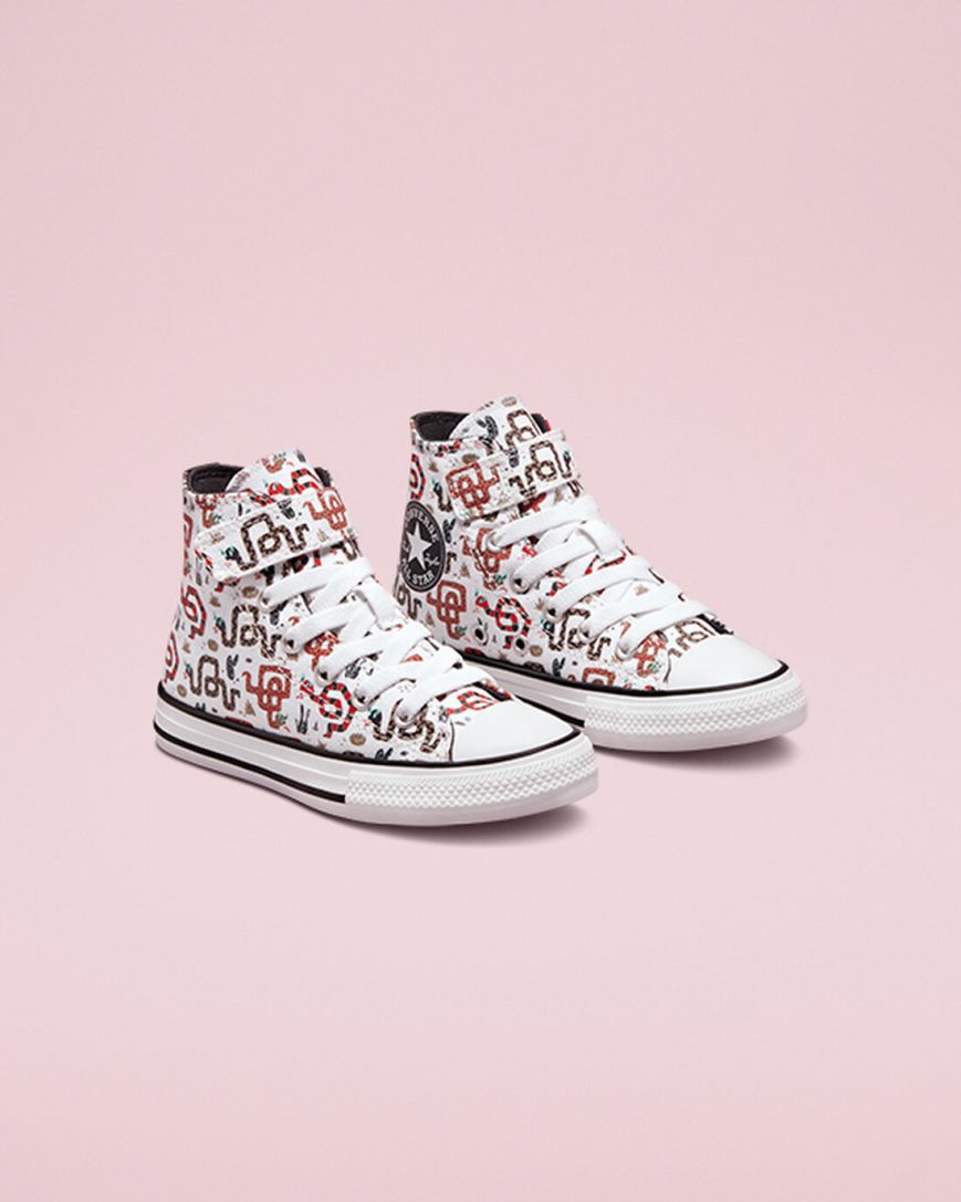 Tenis Converse Chuck Taylor All Star Easy-On Snake Cano Alto Menina Branco Cinzentas Vermelhas | PT D010735